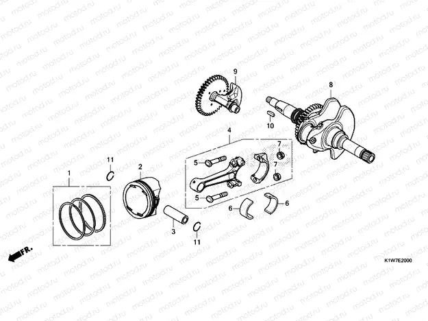 E-20 CRANKSHAFT/PISTON