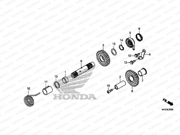 E-20 KICK STARTER SPINDLE
