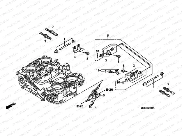 E-21-1 THROTTLE HOUSING (PARTS)