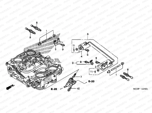 E-21-1 THROTTLE HOUSING (PARTS)