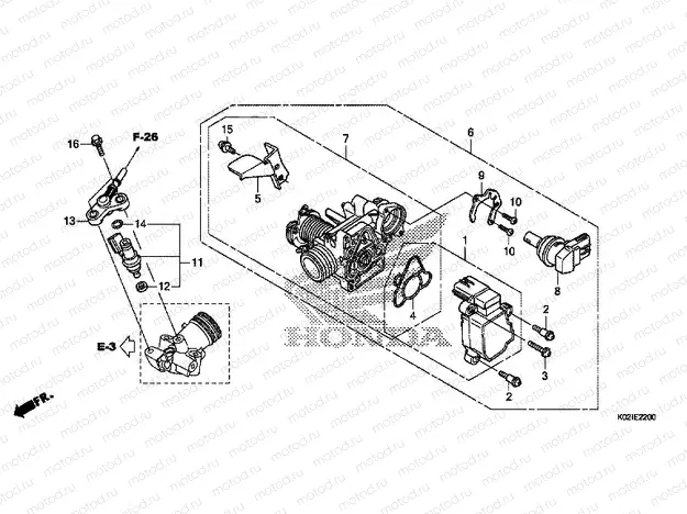 E-22 THROTTLE BODY / FUEL INJECTOR