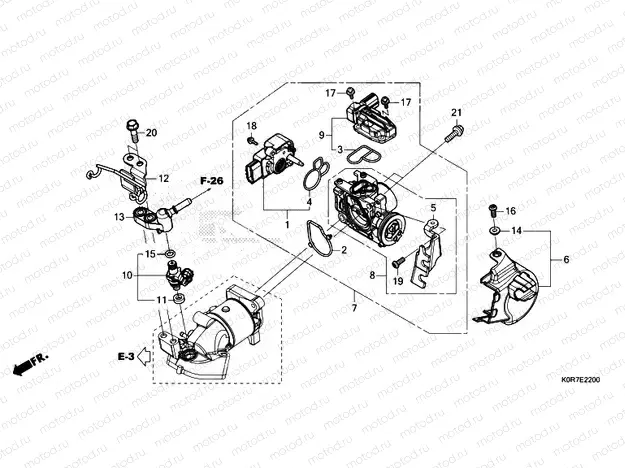 E-22 THROTTLE BODY & FUEL INJECTOR