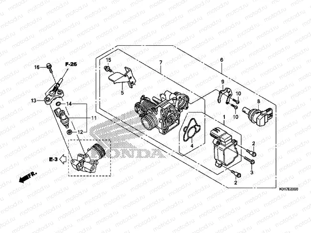 E-22 THROTTLE HOUSING / FUEL INJECTOR