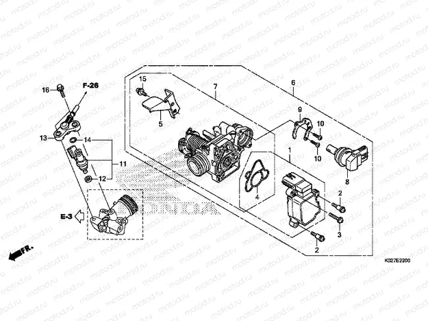 E-22 THROTTLE HOUSING / FUEL INJECTOR