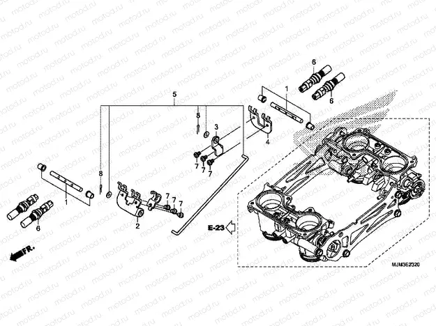 E-23-20 THROTTLE BODY (COMPONENT PARTS)