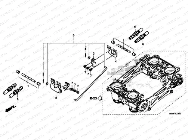 E-23-20 THROTTLE BODY (COMPONENT PARTS)