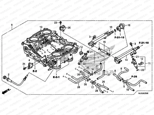 E-23 THROTTLE BODY (ASSY.)