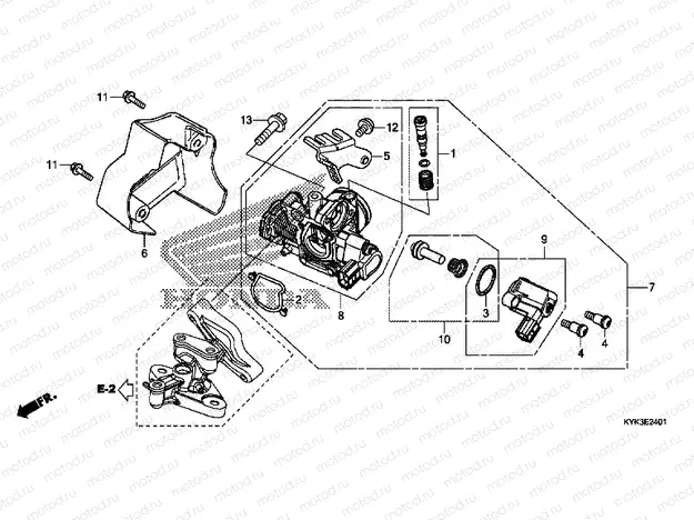 E-24-1 THROTTLE BODY (CRF110FK/L/M/N)