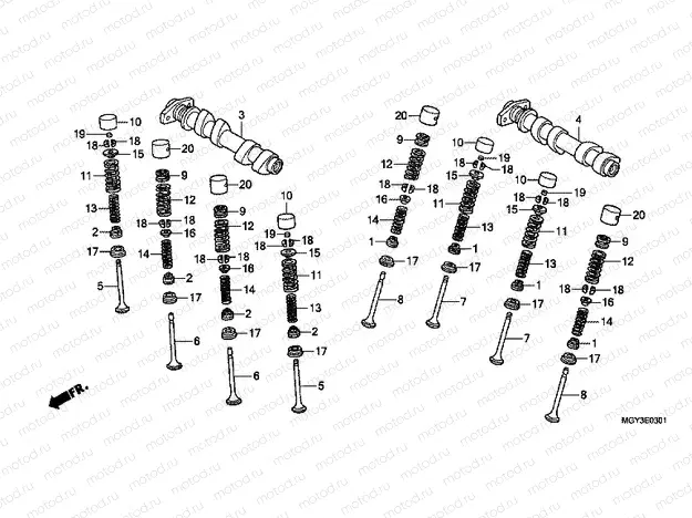 E-3-1 CAMSHAFT / VALVE (REAR)