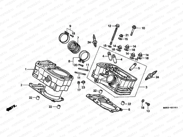 E-3-1 CYLINDER / CYLINDER HEAD (REAR)