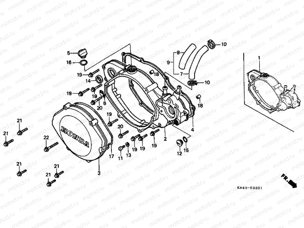 E-3-1 RIGHT CRANKSHAFT COVER (2)