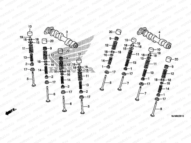 E-3-10 CAMSHAFT / VALVE (REAR)