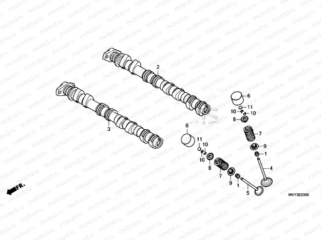 E-3 CAMSHAFT & VALVE