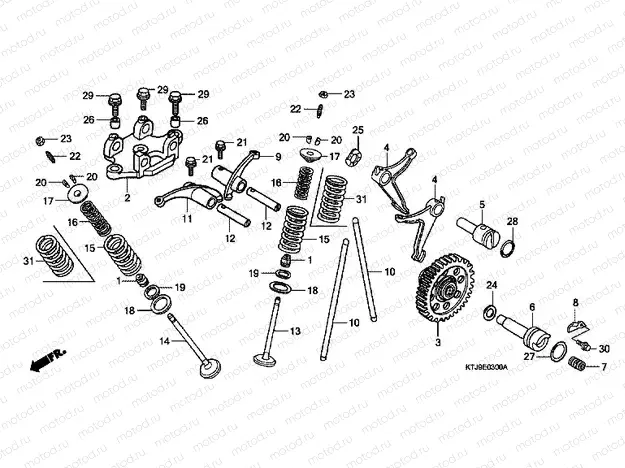 E-3 CAMSHAFT / VALVE (CGR125SH5,8)