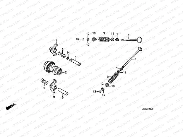 E-3 CAMSHAFT / VALVE (NPS503 / 8/9)