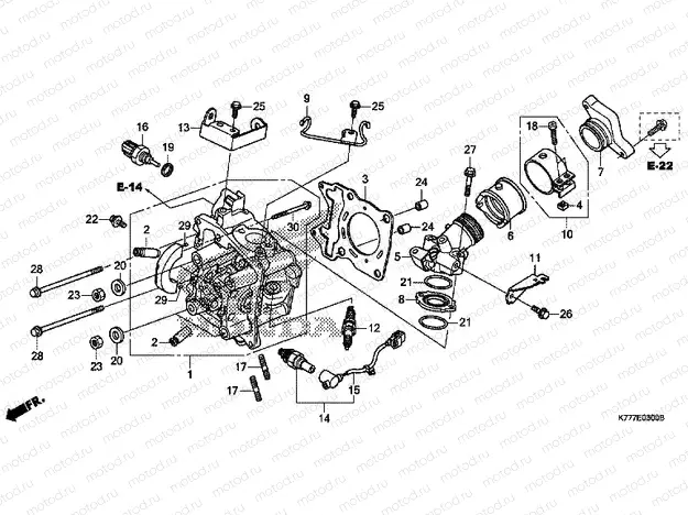 E-3 CYLINDER HEAD