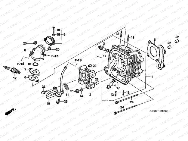 E-3 CYLINDER HEAD (SC1255,6,8)