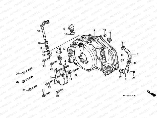 E-3 RIGHT CRANKSHAFT COVER