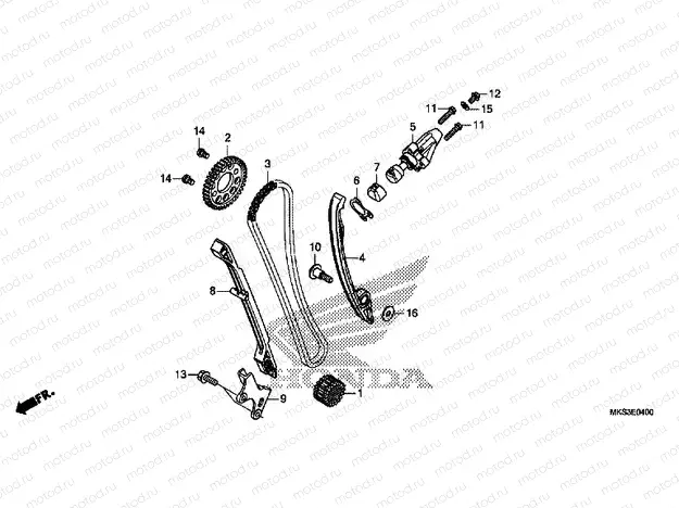 E-4 CAM CHAIN & TENSIONER