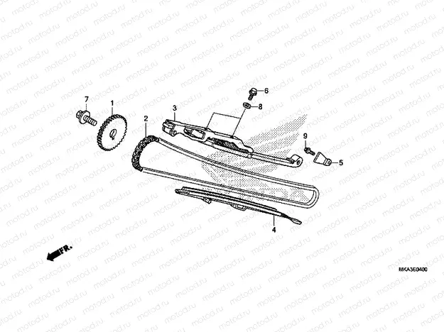 E-4 CAM CHAIN ​​/ TENSIONER