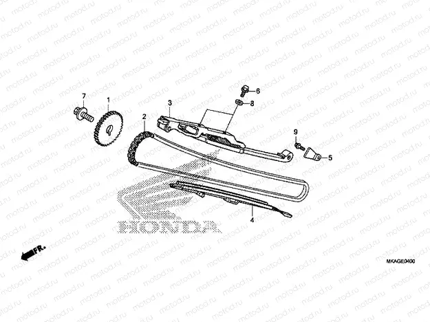 E-4 CAM CHAIN ​​/ TENSIONER