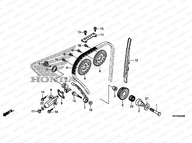 E-4 CAM CHAIN & TENSIONER