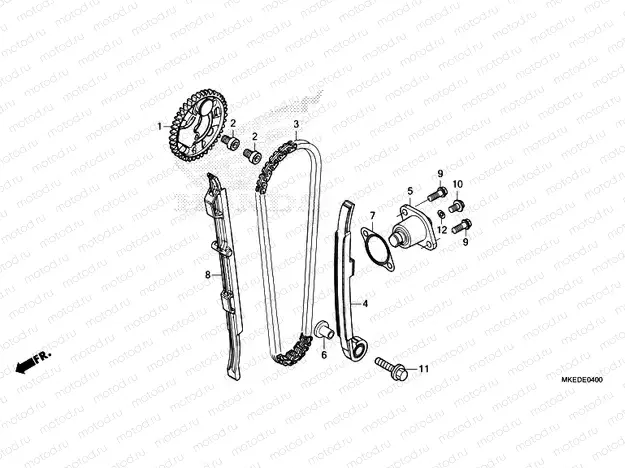 E-4 CAM CHAIN & TENSIONER