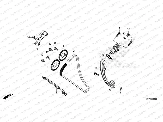 E-4 CAM CHAIN & TENSIONER