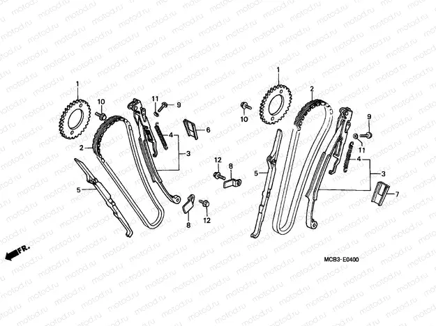 E-4 CAM CHAIN ​​/ TENSIONER