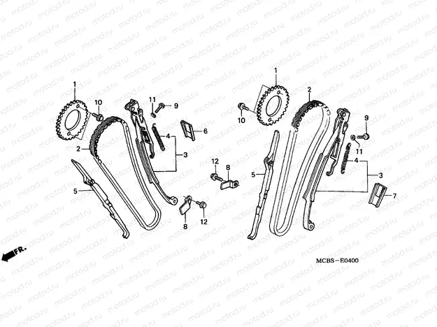 E-4 CAM CHAIN ​​/ TENSIONER