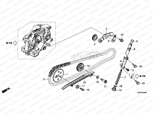 E-4 CAM CHAIN & TENSIONER