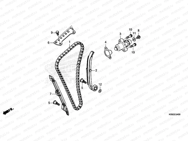 E-4 CAM CHAIN & TENSIONER