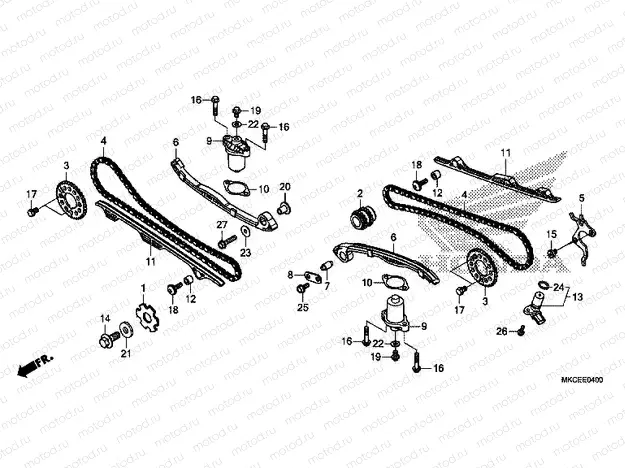 E-4 CAM CHAIN/TENSIONER