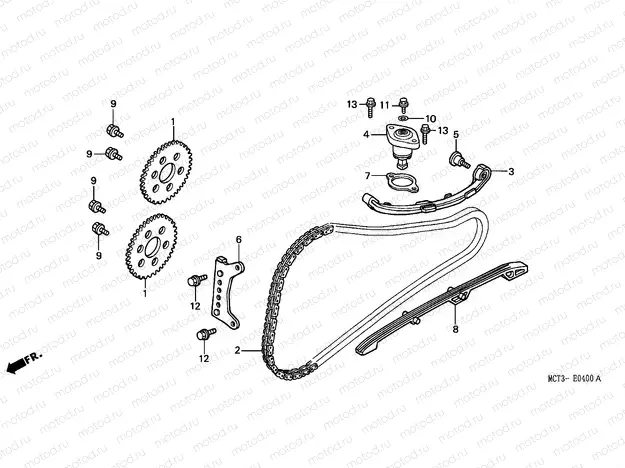 E-4 CAM CHAIN/TENSIONER