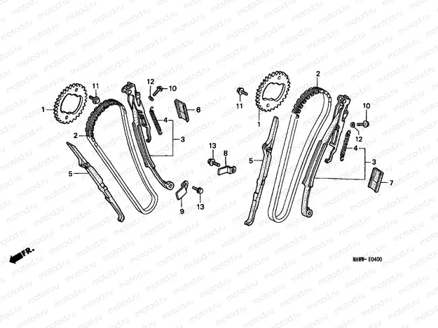 E-4 CAM CHAIN/TENSIONER