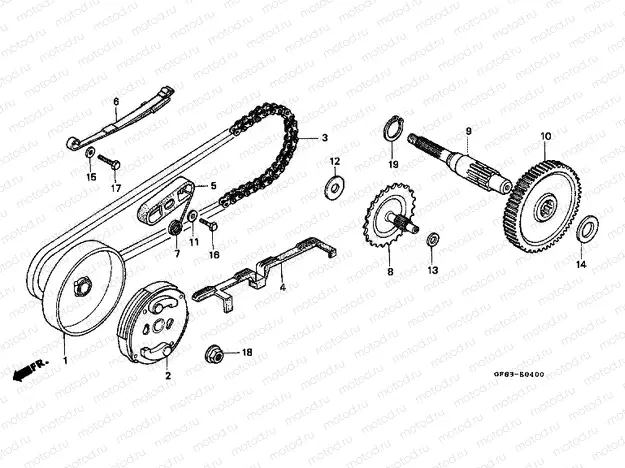 E-4 CLUTCH / DRIVE CHAIN ​​/ MAIN GEAR