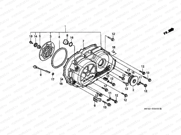 E-4 RIGHT CRANKSHAFT COVER