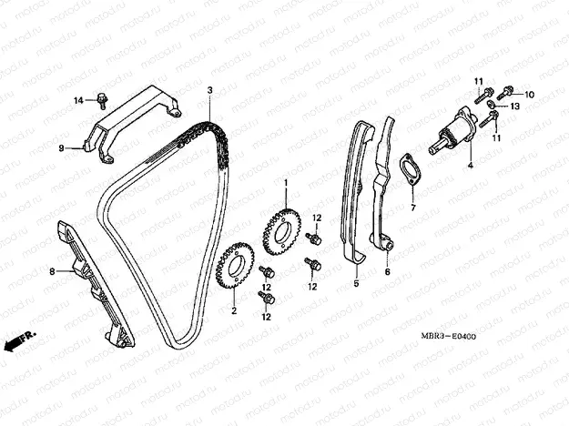 E-4 TIMING CHAIN ​​/ TENSIONER