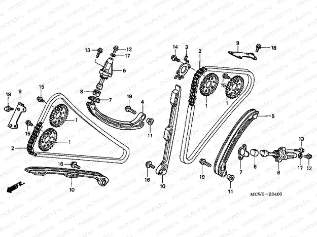 E-4 TIMING CHAIN ​​/ TENSIONER
