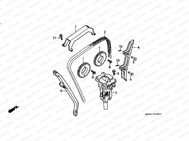 E-4 TIMING CHAIN ​​/ TENSIONER