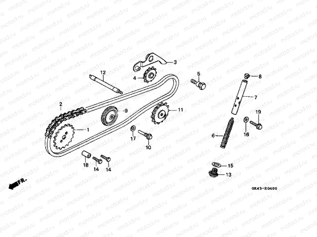 E-4 TIMING CHAIN ​​/ TENSIONER (C50DF / G / DG / SN)