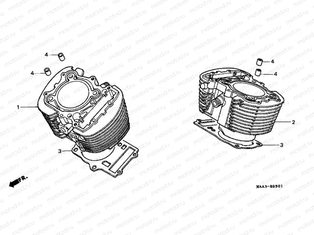 E-5-1 CYLINDER (VT1100CV / CW / C2)