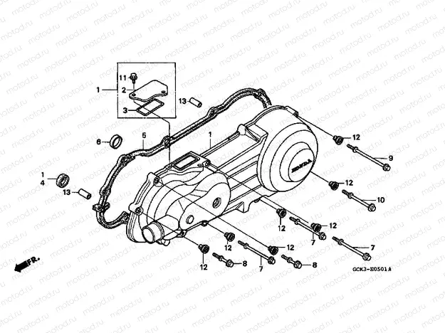 E-5-1 LEFT CRANKSHAFT COVER (2)