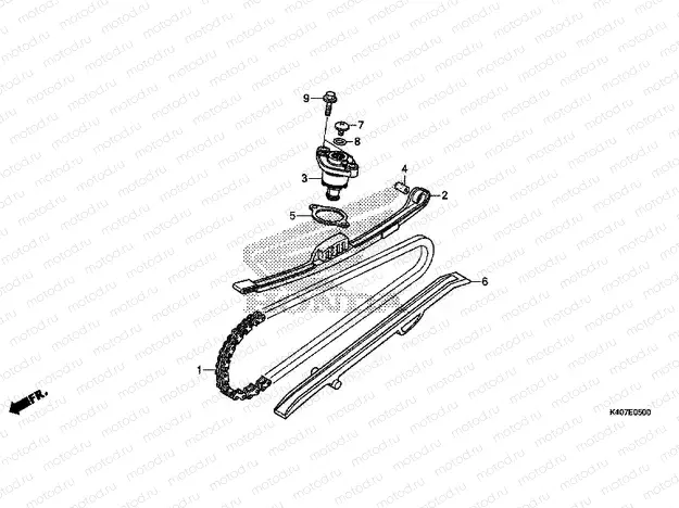 E-5 CAM CHAIN ​​/ TENSIONER