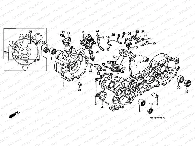 E-5 CRANKSHAFT / OIL PUMP / SUCTION PIPE