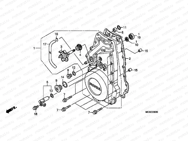 E-5 FRONT CRANKSHAFT COVER