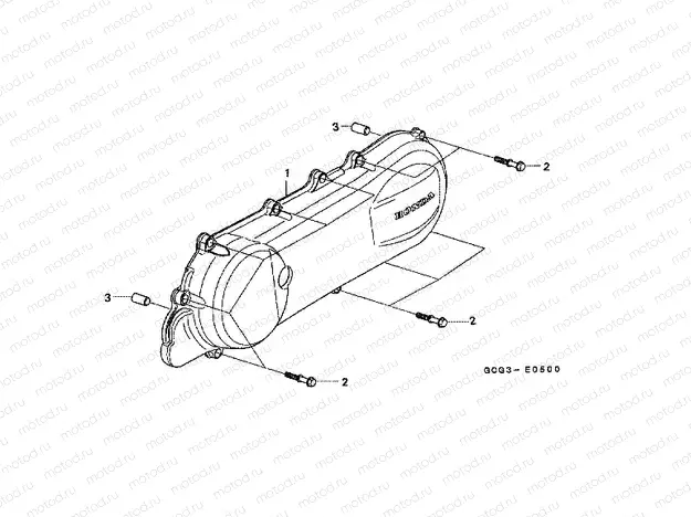 E-5 LEFT CRANKSHAFT COVER