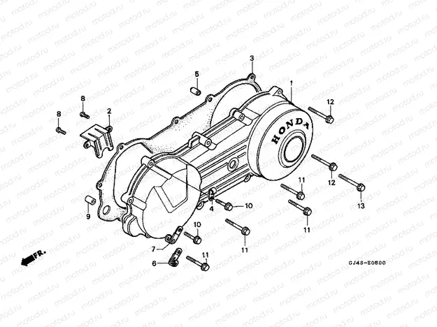 E-5 LEFT CRANKSHAFT COVER