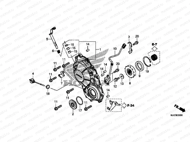 E-5 RIGHT CRANKCASE COVER