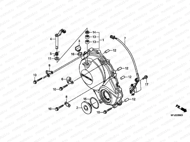 E-5 RIGHT CRANKSHAFT COVER